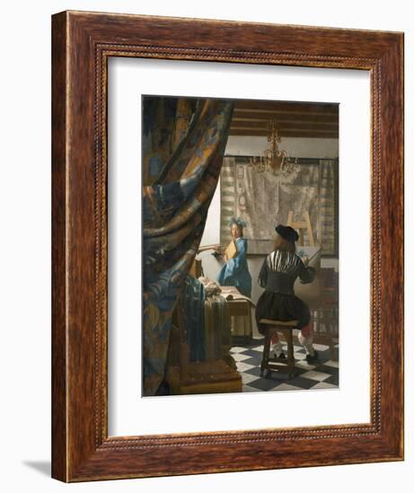 The Artist's Studio, C.1665-66-Johannes Vermeer-Framed Giclee Print