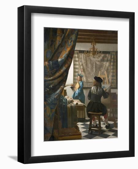 The Artist's Studio, C.1665-66-Johannes Vermeer-Framed Giclee Print