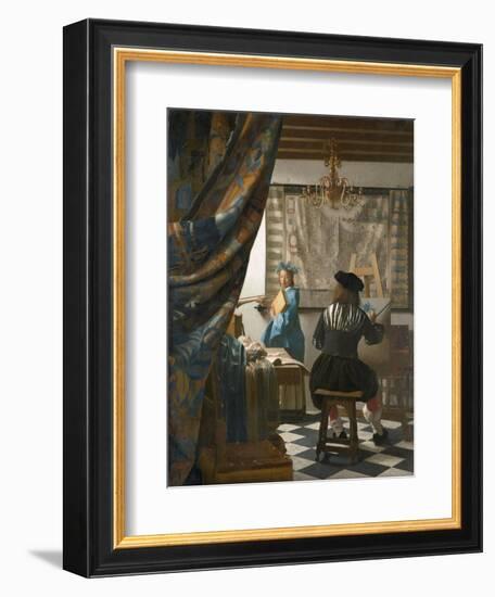 The Artist's Studio, C.1665-66-Johannes Vermeer-Framed Giclee Print