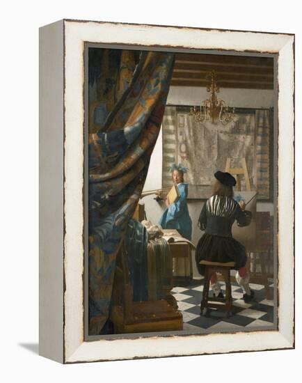 The Artist's Studio, C.1665-66-Johannes Vermeer-Framed Premier Image Canvas