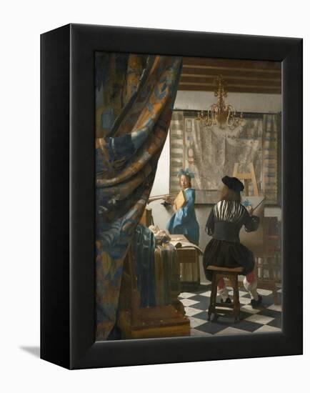 The Artist's Studio, C.1665-66-Johannes Vermeer-Framed Premier Image Canvas