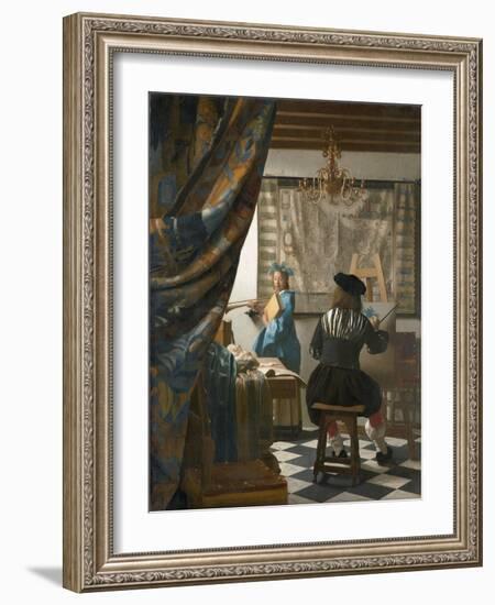 The Artist's Studio, C.1665-66-Johannes Vermeer-Framed Giclee Print