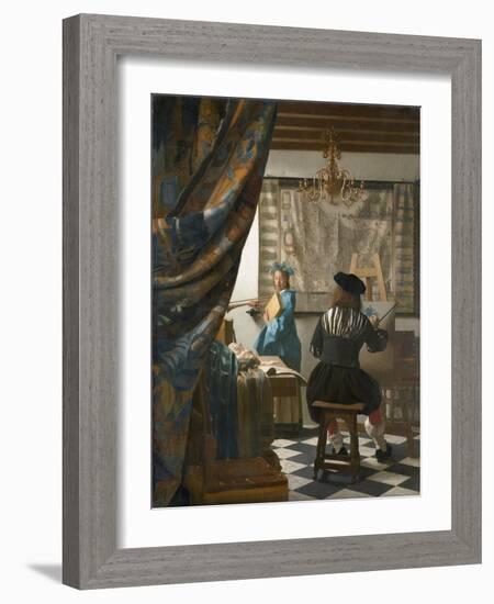 The Artist's Studio, C.1665-66-Johannes Vermeer-Framed Giclee Print