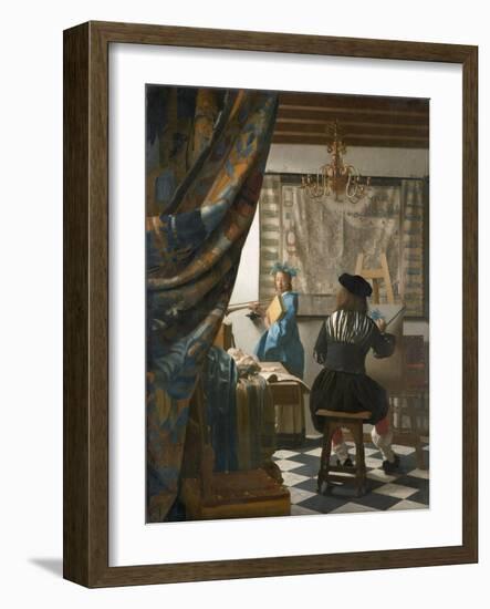 The Artist's Studio, C.1665-66-Johannes Vermeer-Framed Giclee Print