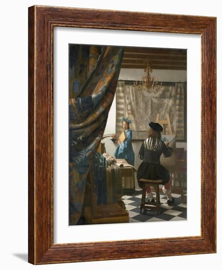 The Artist's Studio, C.1665-66-Johannes Vermeer-Framed Giclee Print