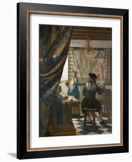 The Artist's Studio, C.1665-66-Johannes Vermeer-Framed Giclee Print