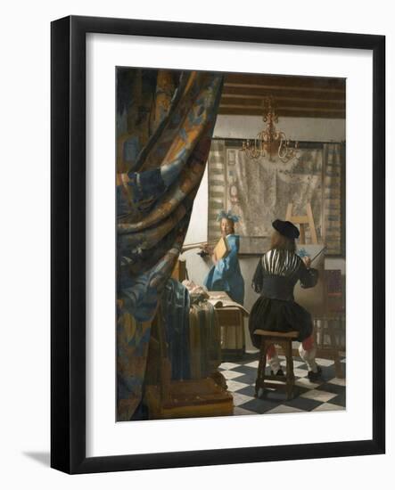 The Artist's Studio, C.1665-66-Johannes Vermeer-Framed Giclee Print
