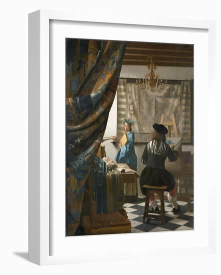 The Artist's Studio, C.1665-66-Johannes Vermeer-Framed Giclee Print