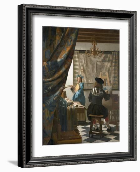 The Artist's Studio, C.1665-66-Johannes Vermeer-Framed Giclee Print