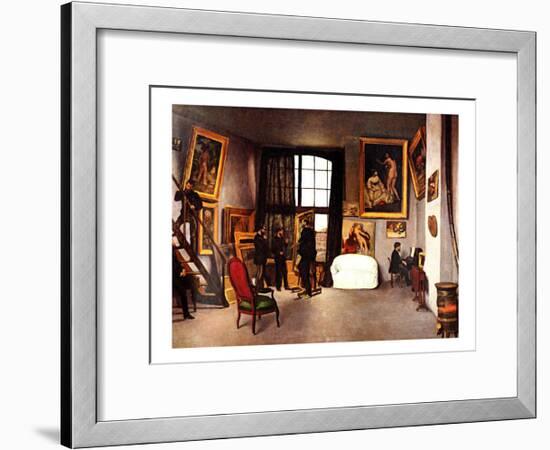 The Artist's Studio, Rue de la Condamine-Frederic Bazille-Framed Giclee Print