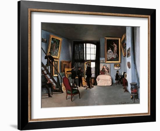 The Artist's Studio, Rue De La Condamine-Jean-Baptiste-Armand Guillaumin-Framed Art Print