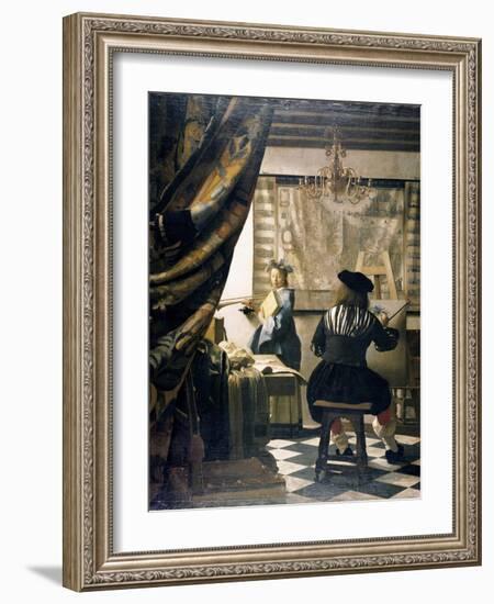 The Artist's Studio-Johannes Vermeer-Framed Giclee Print