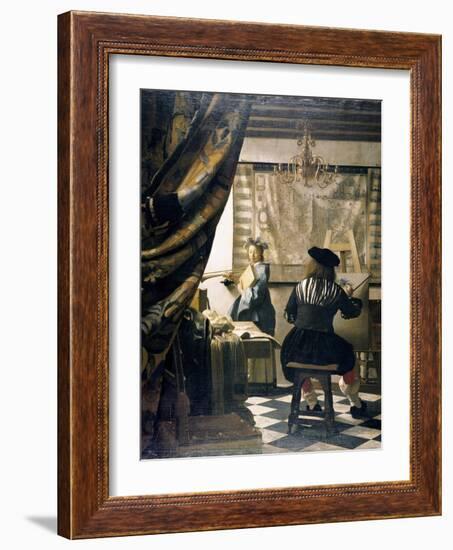 The Artist's Studio-Johannes Vermeer-Framed Giclee Print