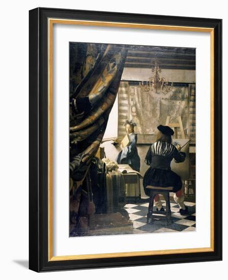 The Artist's Studio-Johannes Vermeer-Framed Giclee Print