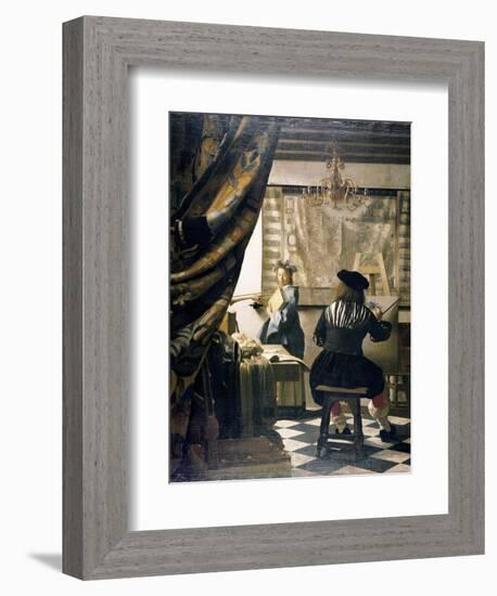 The Artist's Studio-Johannes Vermeer-Framed Giclee Print