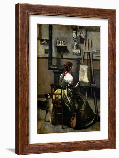 The Artist's Studio-Jean-Baptiste-Camille Corot-Framed Giclee Print