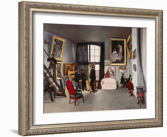 The Artist's Studio-Frederic Bazille-Framed Giclee Print