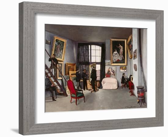 The Artist's Studio-Frederic Bazille-Framed Giclee Print