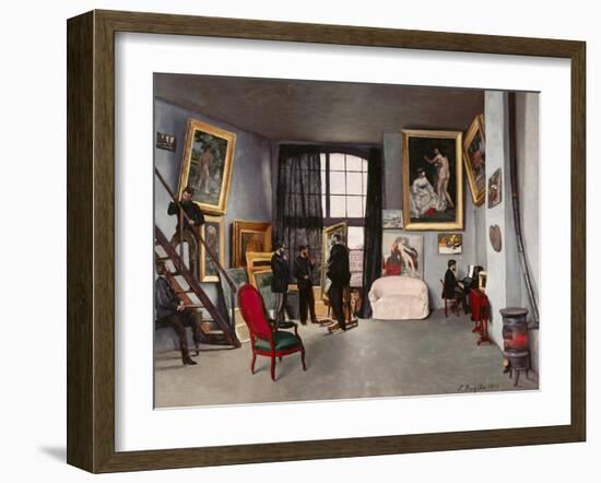 The Artist's Studio-Frederic Bazille-Framed Giclee Print