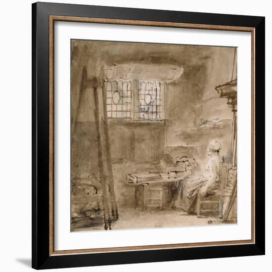 The Artist's Studio-Rembrandt van Rijn-Framed Giclee Print