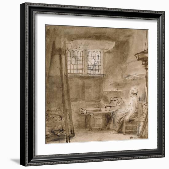 The Artist's Studio-Rembrandt van Rijn-Framed Giclee Print