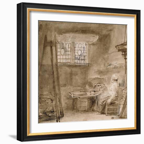 The Artist's Studio-Rembrandt van Rijn-Framed Giclee Print