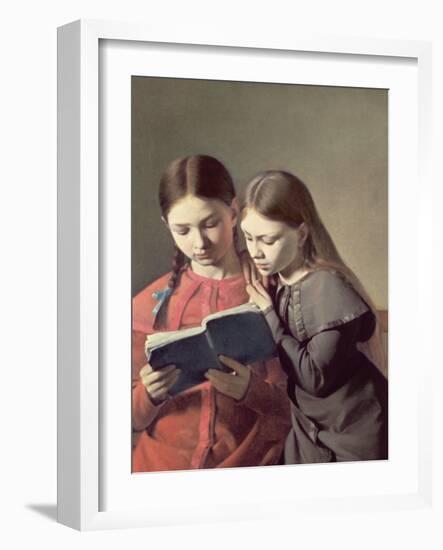 The Artist's Two Youngest Sisters, 1826-Constantin Hansen-Framed Giclee Print