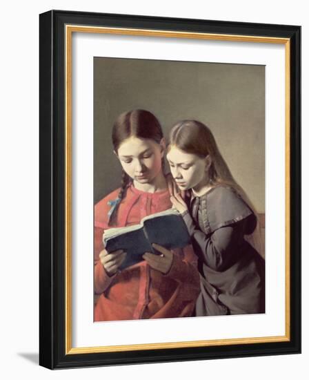 The Artist's Two Youngest Sisters, 1826-Constantin Hansen-Framed Giclee Print