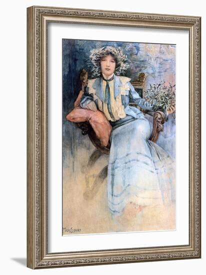 The Artist's Wife, 1903-Alphonse Mucha-Framed Giclee Print