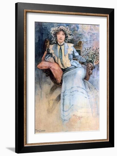 The Artist's Wife, 1903-Alphonse Mucha-Framed Giclee Print