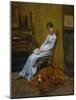 The Artist's Wife and His Setter Dog, c.1884-89-Thomas Cowperthwait Eakins-Mounted Giclee Print