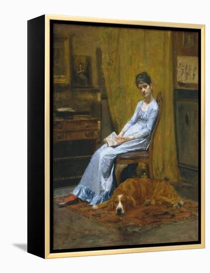 The Artist's Wife and His Setter Dog-Thomas Cowperthwait Eakins-Framed Premier Image Canvas