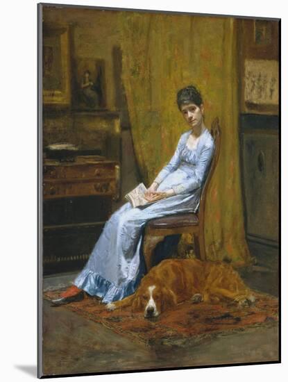 The Artist's Wife and His Setter Dog-Thomas Cowperthwait Eakins-Mounted Giclee Print