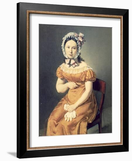 The Artist's Wife Catharine, 1825-Christian-albrecht Jensen-Framed Giclee Print