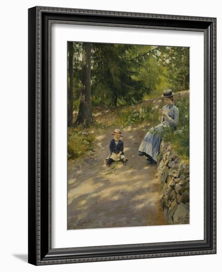 The Artist's Wife Dagny and their Son Sigurd-Paul Fischer-Framed Giclee Print