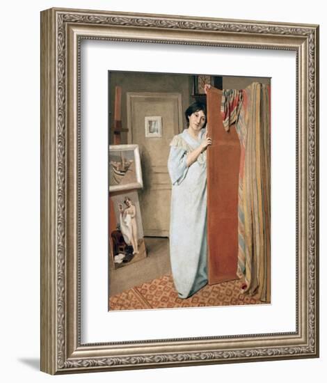 The Artist's Wife in His Studio-Félix Vallotton-Framed Giclee Print