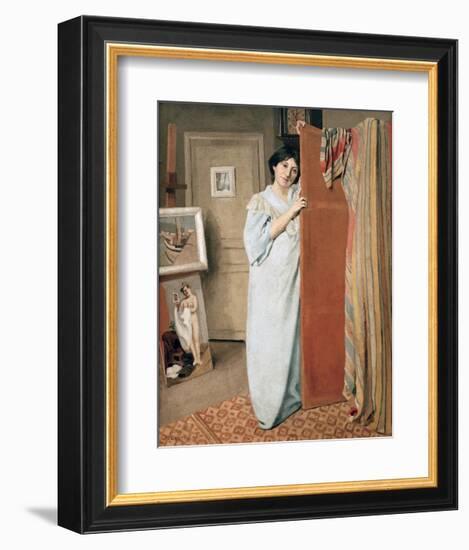 The Artist's Wife in His Studio-Félix Vallotton-Framed Giclee Print