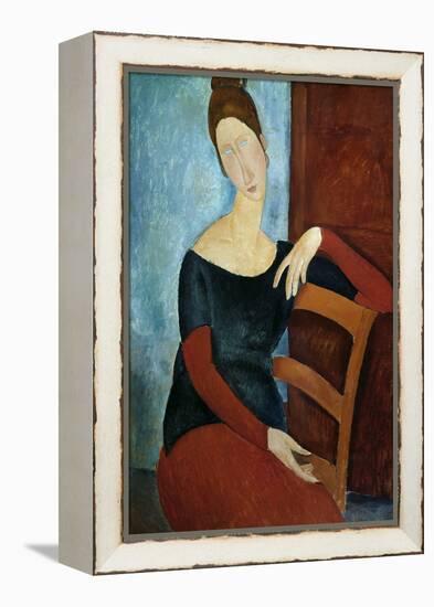 The Artist's Wife (Jeanne Huberterne) 1918-Amedeo Modigliani-Framed Premier Image Canvas