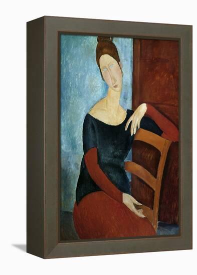 The Artist's Wife (Jeanne Huberterne) 1918-Amedeo Modigliani-Framed Premier Image Canvas