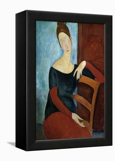 The Artist's Wife (Jeanne Huberterne) 1918-Amedeo Modigliani-Framed Premier Image Canvas