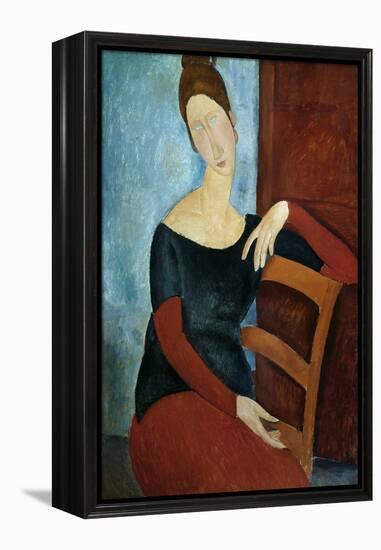 The Artist's Wife (Jeanne Huberterne) 1918-Amedeo Modigliani-Framed Premier Image Canvas