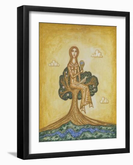 The Artist's Wife Seated in a Tree-Cecil Collins-Framed Giclee Print