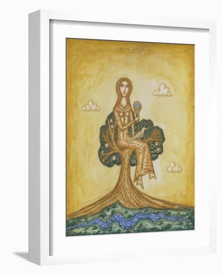 The Artist's Wife Seated in a Tree-Cecil Collins-Framed Giclee Print