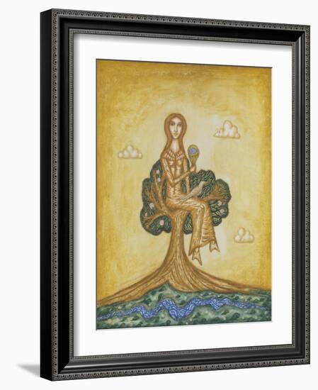 The Artist's Wife Seated in a Tree-Cecil Collins-Framed Giclee Print