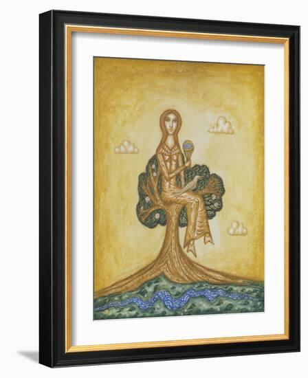 The Artist's Wife Seated in a Tree-Cecil Collins-Framed Giclee Print
