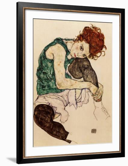 The Artist's Wife-Egon Schiele-Framed Art Print