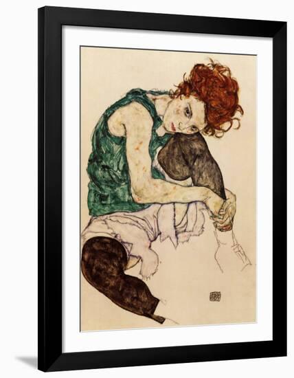 The Artist's Wife-Egon Schiele-Framed Art Print