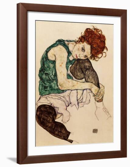 The Artist's Wife-Egon Schiele-Framed Art Print