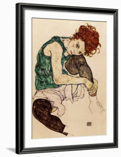 The Artist's Wife-Egon Schiele-Framed Art Print