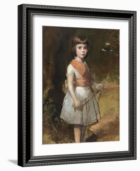 The Artist's Youngest Son, John, in 1861 (Oil on Canvas)-George Richmond-Framed Giclee Print